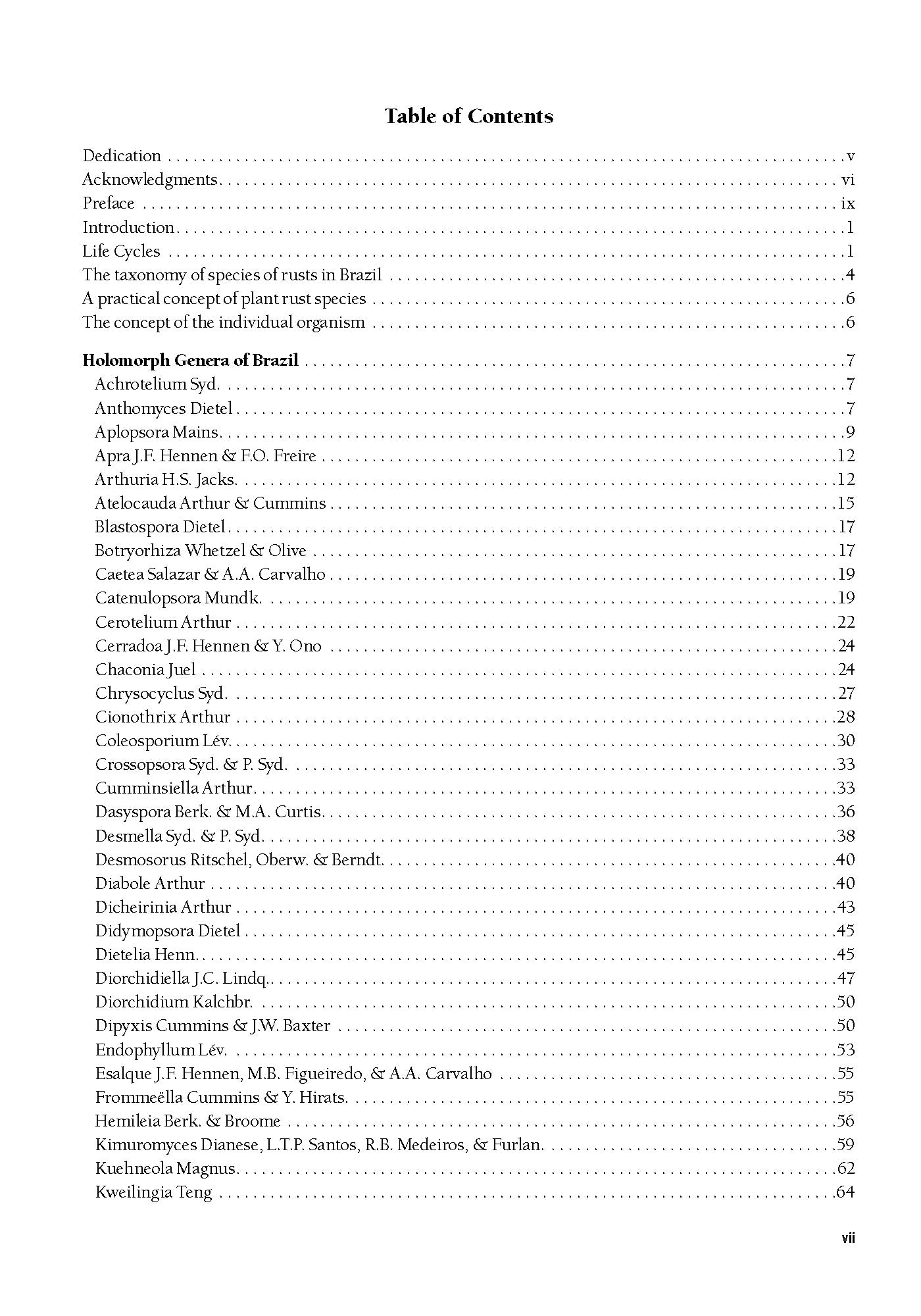 Illustrated Genera of Rust Fungi of Brazil