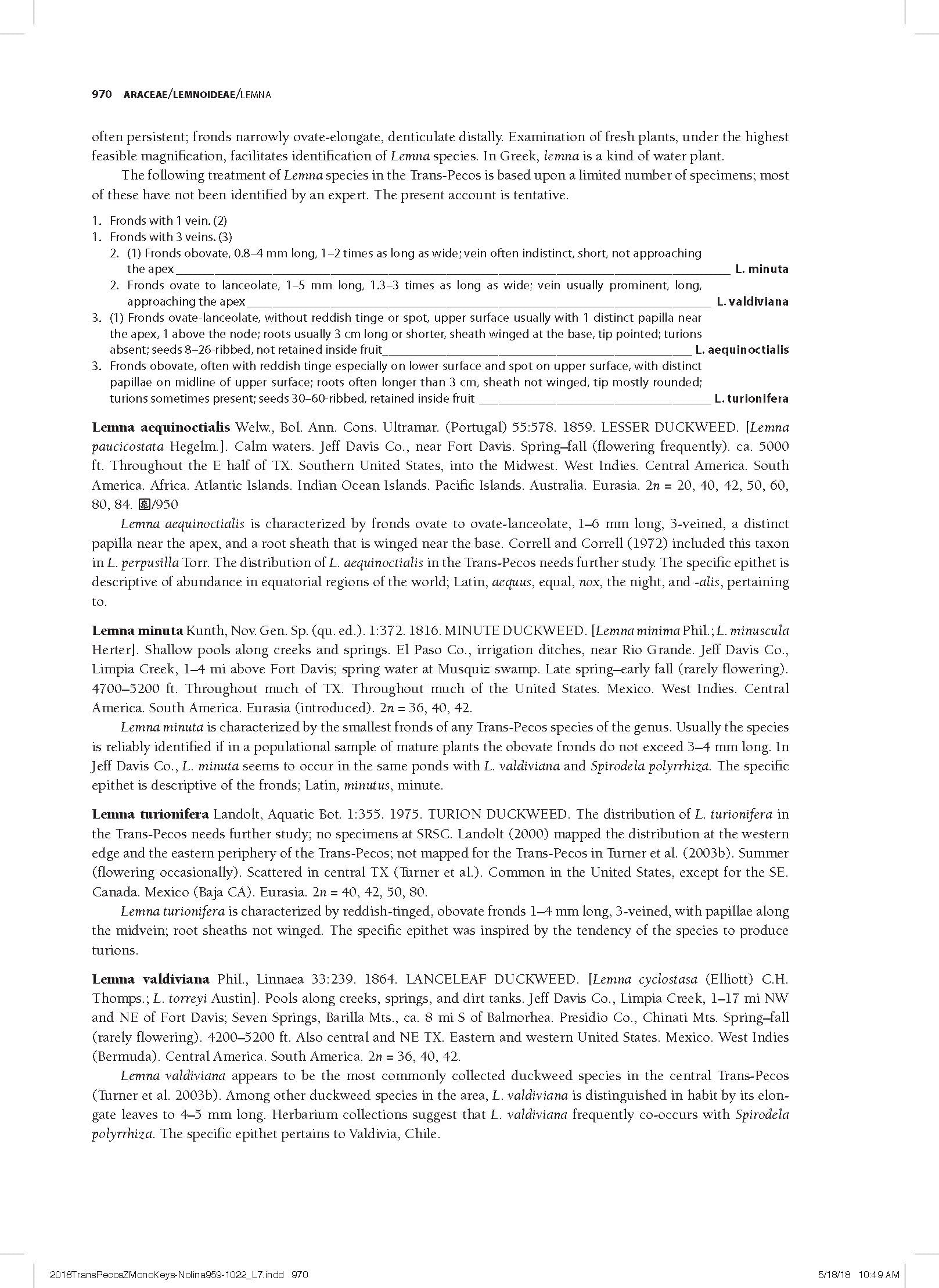 Flowering Plants of Trans-Pecos Texas and Adjacent Areas