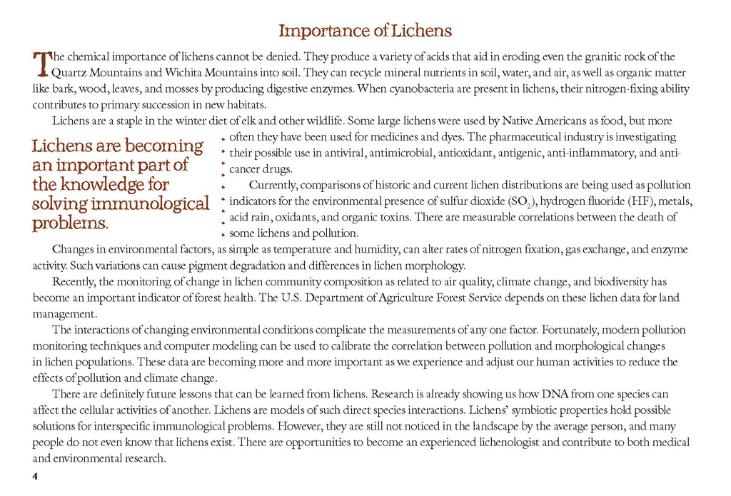 Lichen Study Guide for Oklahoma and Surrounding States